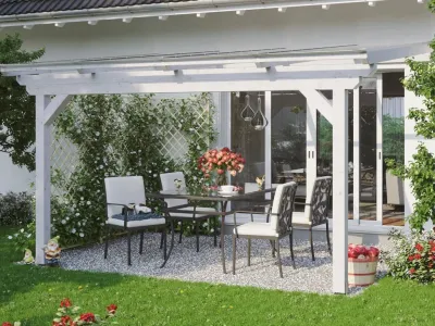 Terrassenüberdachung Ancona weiß Produktbild #1