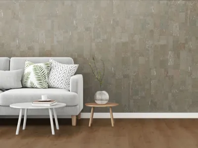 Kork Wandfliese DECODALLE Element rustic greige mit PARAWAX-Oberfläche Produktbild #1