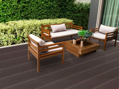 Terrassendiele WPC Mahagoni-Optik - XL Breitdiele Produktbild #3