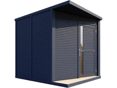 Gartenhaus Futura 19 mm Rhombusprofil anthrazit Produktbild #2