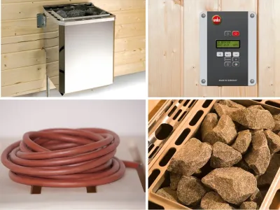 Sauna Massivholzsauna SPARSET 2 Turku 1 GTF inkl. 7,5kW Bio-Ofen mit ext. Steuerung & Anschlusskabel Produktbild #3