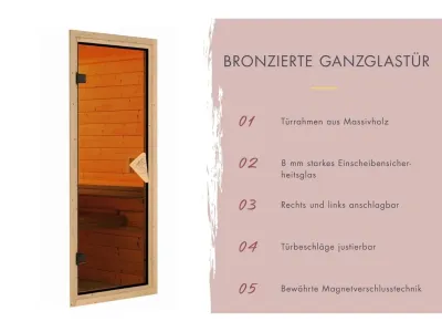 Sauna Airi SET mit Ofen 9 kW, integrierter Steuerung Produktbild #2