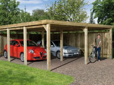 Carport Flachdach-Doppelcarport 618 Gr. 3 Produktbild #1
