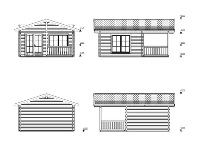 Ferienhaus Blockbohlenhaus Agneta 18,8+12,5 m² 70 mm naturbelassen Produktbild #6