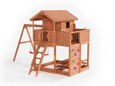 Spielturm Stelzenhaus Moonlight teakfarben Produktbild #3