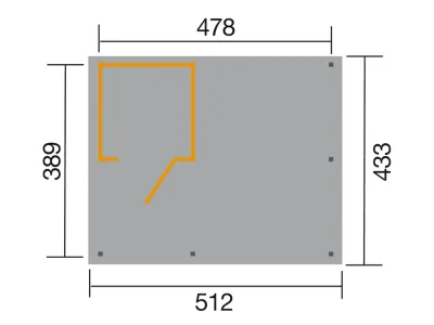 Carport 607 Gr. 1 inkl. Geräteraum Produktbild #2