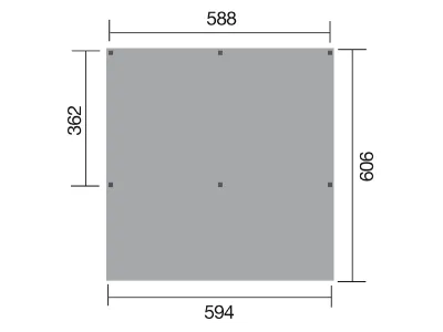 Carport Y-Doppelcarport 612 mit Stahldach Produktbild #3