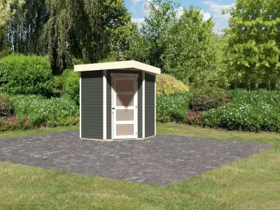 Gartenhaus Schwandorf 3 19 mm terragrau Produktbild #1