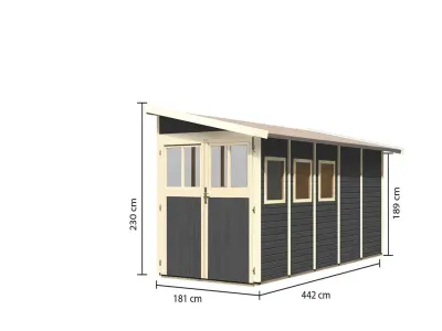 Gerätehaus Ahnlehnhaus Wandlitz 5 19 mm terragrau Produktbild #10