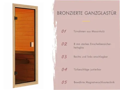 Massivholzsauna Sophie 4 Produktbild #4