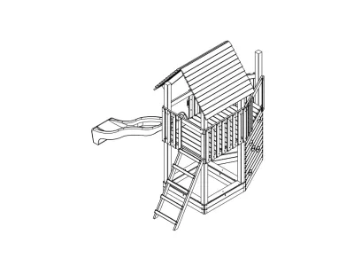 Spielturm Ship Tower KDI inkl. Rutsche grün Produktbild #4