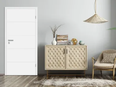 Zimmertür Mala 10 Weißlack RAL 9003, Designkante Produktbild #2
