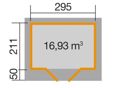 Gartenhaus Designhaus 126 Gr. 1 28 mm naturbelassen Produktbild #3