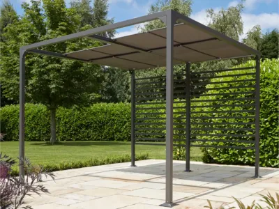 Aluminium-Pergola "Florence 3x3" dunkelgrau Produktbild #6