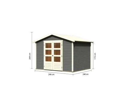 Gartenhaus Amberg 4 19 mm terragrau Produktbild #9