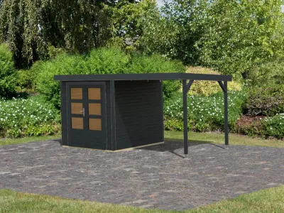 Hybrid-Gartenhaus Jupiter C Set anthrazit/anthrazit Produktbild #6