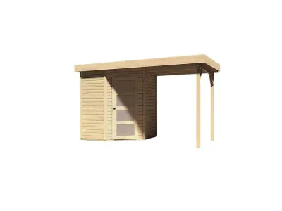 Gartenhaus SET Schwandorf 3 19 mm naturbelassen, inkl. Anbaudach 2,4 m Produktbild #6