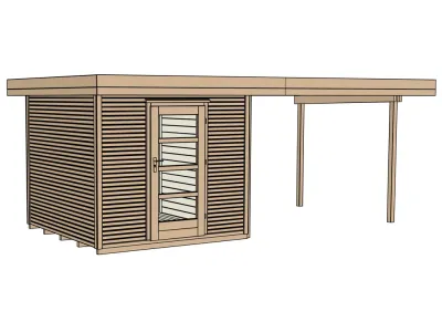 Gartenhaus Designhaus wekaLine 172 B Gr. 3 28 mm naturbelassen Produktbild #3