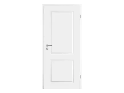 Türenset Elegance 02 Weißlack RAL 9003 - Türblatt, Zarge, Drückergarnitur Produktbild #1