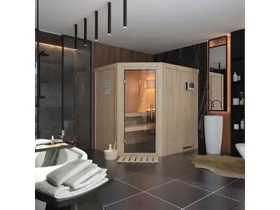 Sauna Systemsauna Siirin, inkl. 9 kW Ofen mit externer Steuerung Produktbild #16