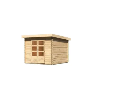 Gartenhaus Blockbohlenhaus Bastrup 5 28 mm naturbelassen Produktbild #8