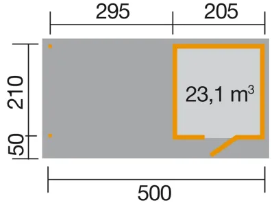 Gartenhaus Designhaus wekaLine 172 B Gr. 1 28 mm anthrazit Produktbild #2