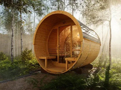 Saunafass Ellipso 1 natur Produktbild #1
