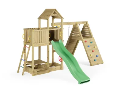 Spielturm Fluppi KDI inkl. Einzelschaukel + Rutsche Produktbild #10