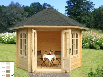 Pavillon Hanna 7,6 m² braun tauchimprägniert Produktbild #1