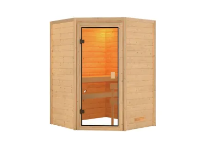 Massivholzsauna 38 mm Stefanie inkl. 4,5 kW Saunaofen und ext. Steuerung Produktbild #5