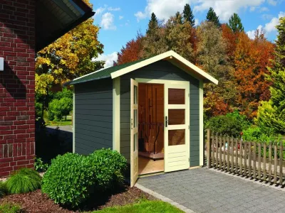 Gartenhaus Talkau 4 28 mm terragrau Produktbild #1