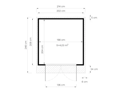 Gartenhaus Charlotte 19 mm natur Produktbild #8