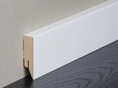 Sockelleiste Vierkant weiß lackiert Produktbild #1
