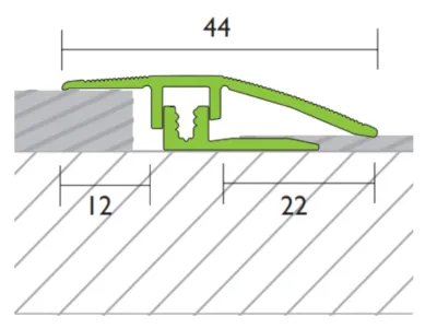 Anpassungsprofil PROCOVER Designfloor Aluminium Schwarz matt Produktbild #2