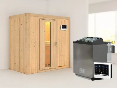 Sauna Systemsauna Variado, inkl. 9 kW Bio-Ofen mit externer Steuerung Produktbild #1