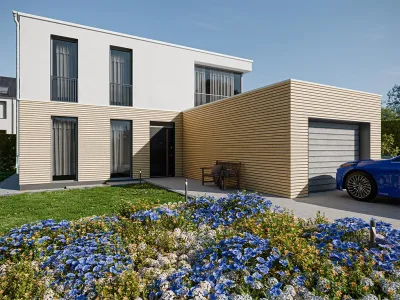 Fassade Rhombusleiste kanadische Lärche mit schwarzer Feder Produktbild #4