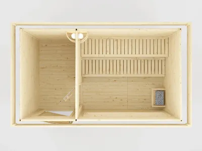 Gartensauna Artuu 40 mm mit Holztür naturbelassen Produktbild #11