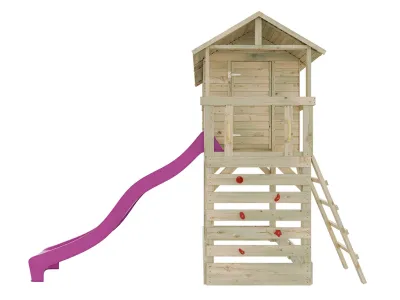 Stelzenhaus Luis kesseldruckimprägniert inkl. Rutsche pink Produktbild #5