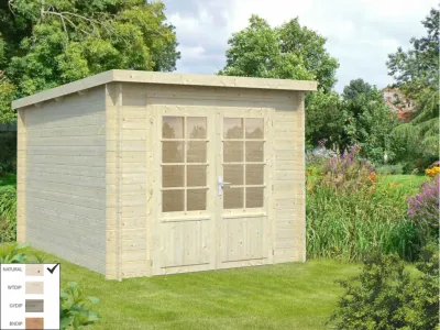Gartenhaus Blockbohlenhaus Ella 6,9 m² 28 mm naturbelassen Produktbild #2