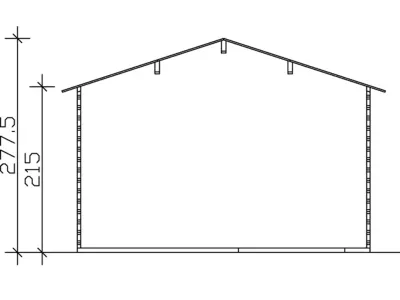 Gartenhaus Blockbohlenhaus Holmestrand 45 mm naturbelassen Produktbild #4