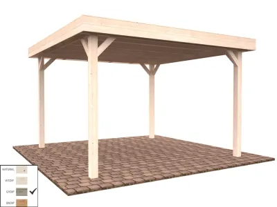 Pavillon Lucy 12,2 m² grau tauchimprägniert Produktbild #2