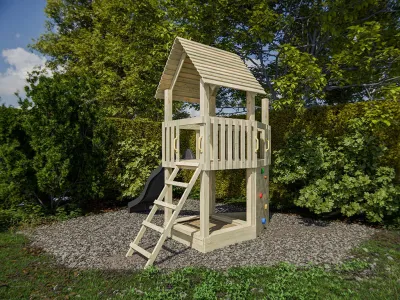 Spielturm Ship Tower KDI inkl. Rutsche grau Produktbild #3