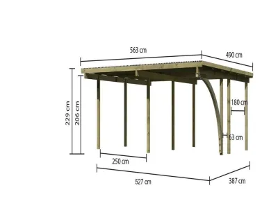 Carport Doppelcarport 1 ECO inkl. 1 Einfahrtsbogen Produktbild #4