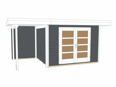 Gartenhaus Designhaus 126 Plus A Gr. 1 anthrazit Produktbild #3