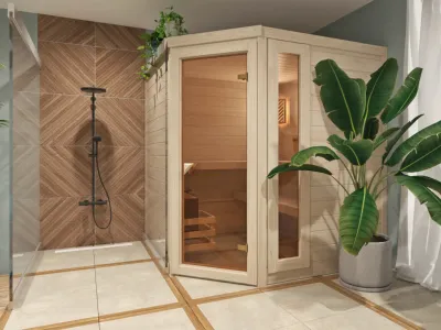 Sauna Lumi 1 Massivholz, ohne Ofen Produktbild #1