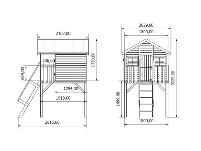 Stelzenhaus Big House KDI inkl. Rutsche grün Produktbild #5