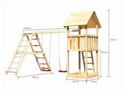Spielturm Lotti naturbelassen inkl. Doppelschaukel Produktbild #5