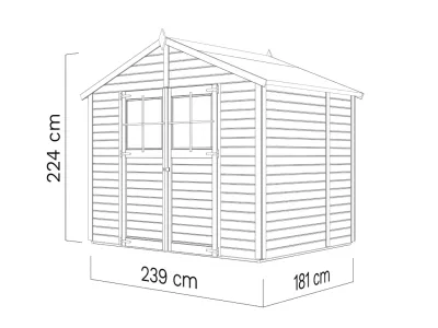 Gartenhaus Osterfeld 3 19 mm natur Produktbild #12