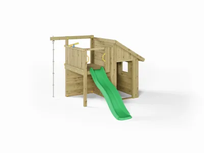 Spielturm Tibalu KDI inkl. Rutsche rot Produktbild #4