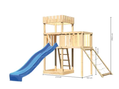 Spielturm Ritterburg Löwenherz SET naturbelassen Produktbild #6